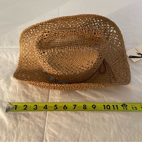 Cowboy Hat with Turquoise Colored  Accents - Picture 6 of 15
